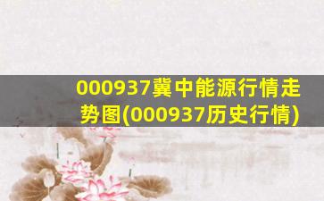000937冀中能源行情走势图(000937历史行情)-图1