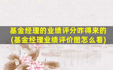 基金经理的业绩评分咋得来的(基金经理业绩评价图怎么看)-图1